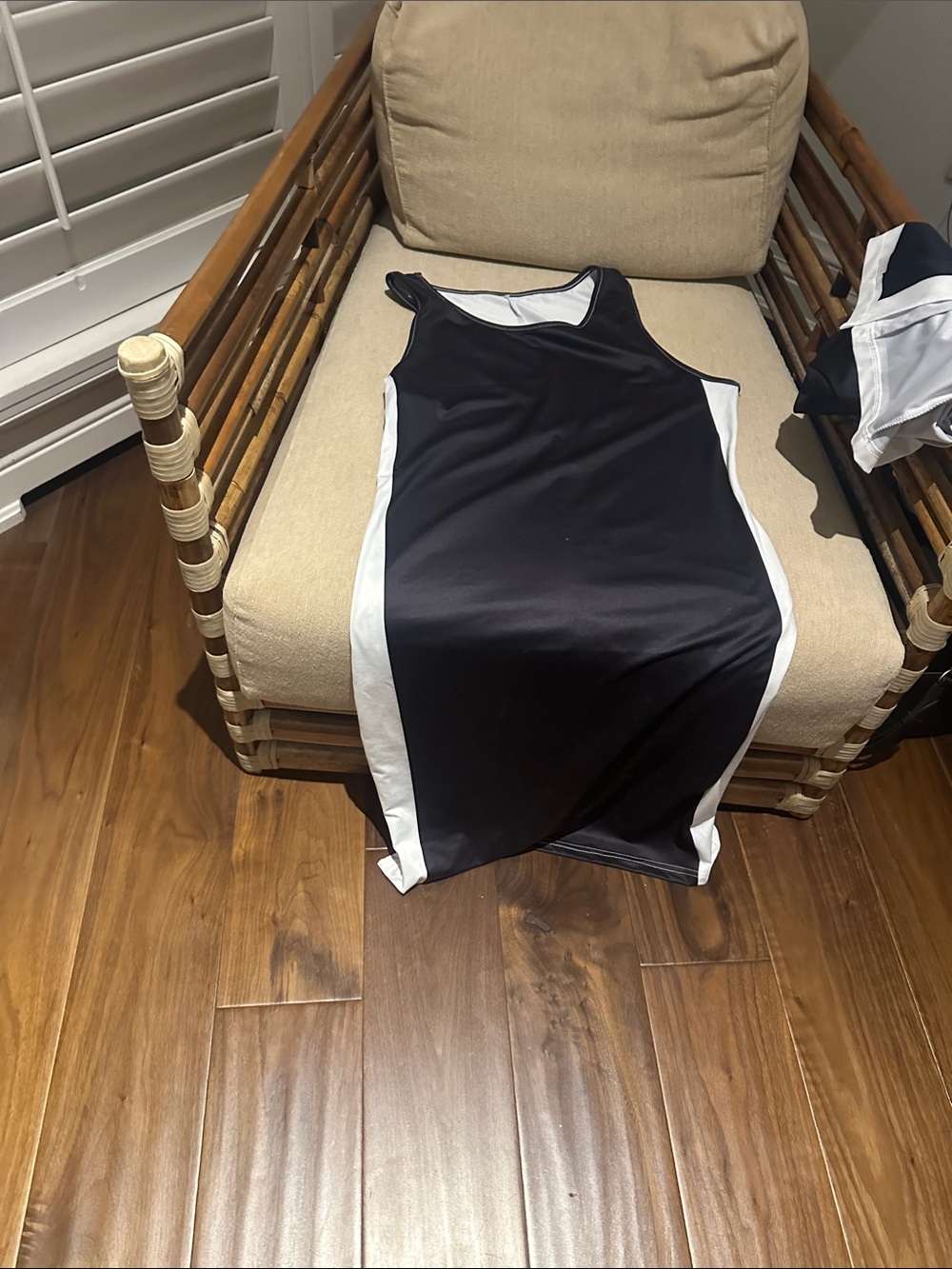 Black and White Sleeveless Bodycon Dress - Classic Contrast with matching jacket